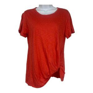 Socialite Womens Size XS Bright Red Cotton/Modal Short Sleeve Top